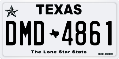 TX license plate DMD4861