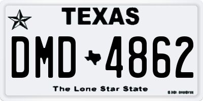 TX license plate DMD4862