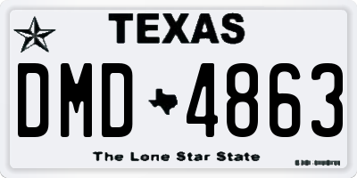 TX license plate DMD4863