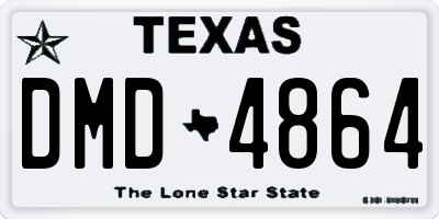 TX license plate DMD4864