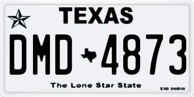 TX license plate DMD4873