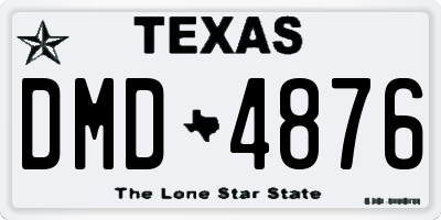 TX license plate DMD4876