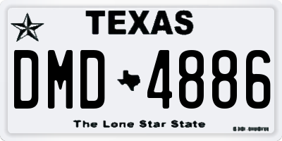 TX license plate DMD4886