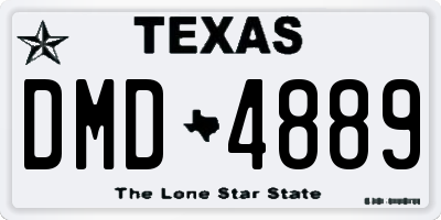 TX license plate DMD4889