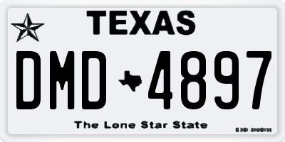 TX license plate DMD4897