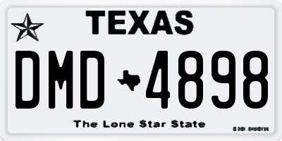 TX license plate DMD4898