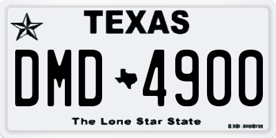 TX license plate DMD4900