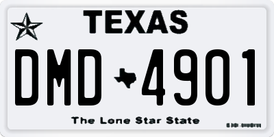 TX license plate DMD4901