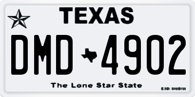 TX license plate DMD4902