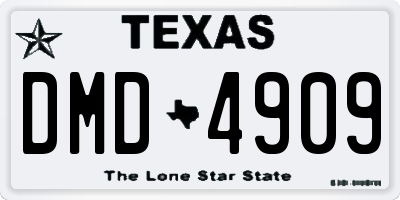 TX license plate DMD4909