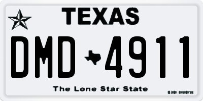 TX license plate DMD4911