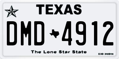 TX license plate DMD4912