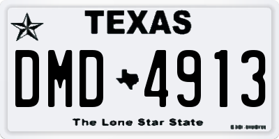 TX license plate DMD4913