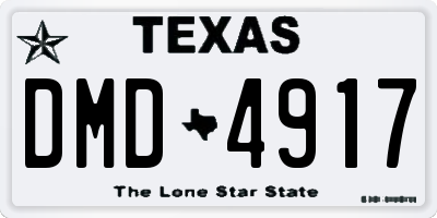 TX license plate DMD4917