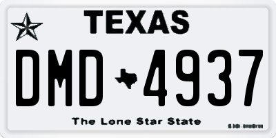 TX license plate DMD4937