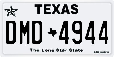 TX license plate DMD4944