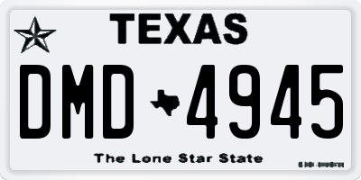 TX license plate DMD4945