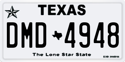 TX license plate DMD4948