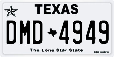 TX license plate DMD4949
