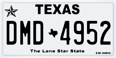 TX license plate DMD4952
