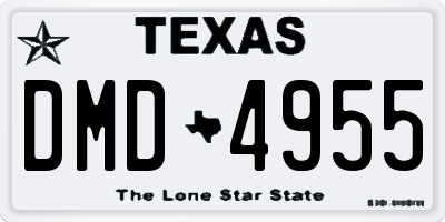 TX license plate DMD4955