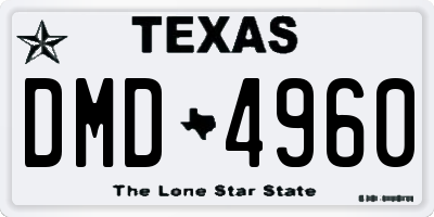 TX license plate DMD4960