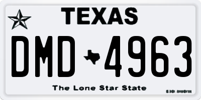 TX license plate DMD4963