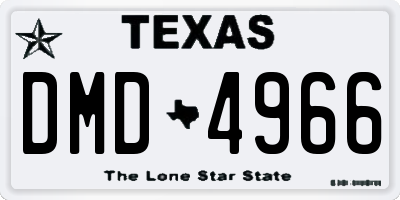 TX license plate DMD4966