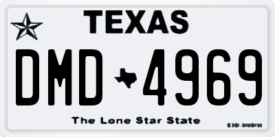 TX license plate DMD4969