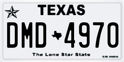 TX license plate DMD4970