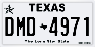 TX license plate DMD4971
