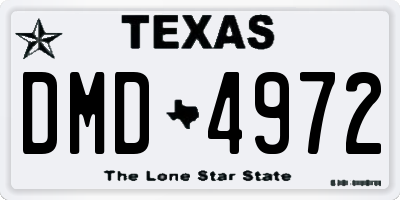 TX license plate DMD4972