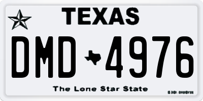 TX license plate DMD4976