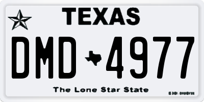 TX license plate DMD4977