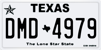 TX license plate DMD4979