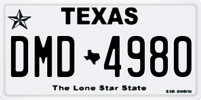 TX license plate DMD4980
