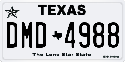 TX license plate DMD4988