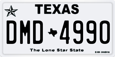 TX license plate DMD4990