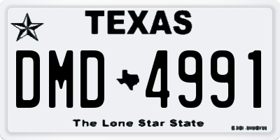 TX license plate DMD4991