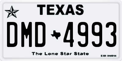 TX license plate DMD4993