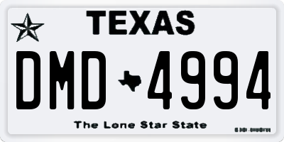 TX license plate DMD4994