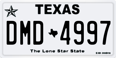 TX license plate DMD4997