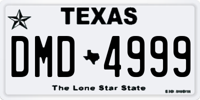 TX license plate DMD4999