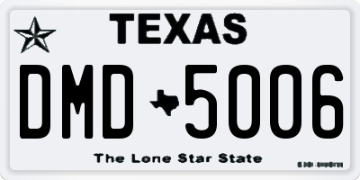 TX license plate DMD5006