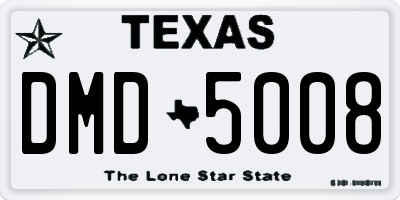 TX license plate DMD5008