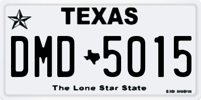 TX license plate DMD5015