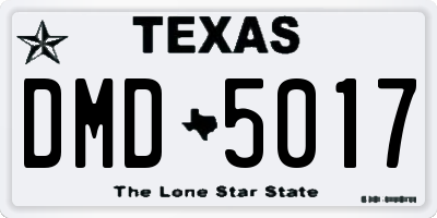 TX license plate DMD5017