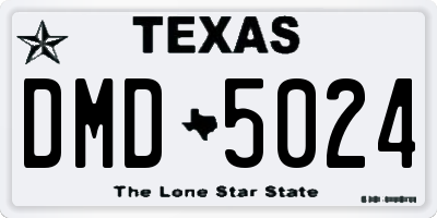 TX license plate DMD5024