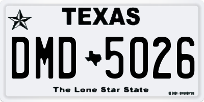 TX license plate DMD5026