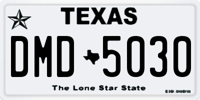 TX license plate DMD5030